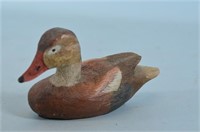 Hand Carved Black Bellied Duck  Signed