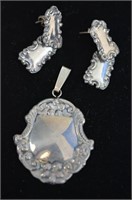 Sterling Silver Luggage Tag Jewelry, Earrings & Pe