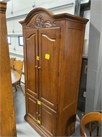 81" TALL WOODEN MEDIA CABINET