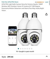 UPULTRA Light Bulb Camera Security Camera