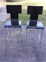 2 Bar Height Chairs stools Donghia Anziano Style