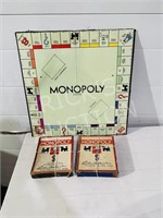 2 antique Monopoly games w/ wood players