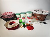 Vintage Kitchen, Chalkware, Hoosier Spice Jars