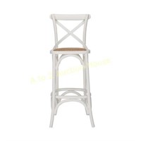 CROSS BACK COUNTER STOOL IVORY