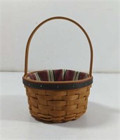 2001 Longaberger Small Round Basket with Liner