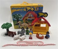 Vintage Playmobil 123 Nativity Scene Kid Toy Set