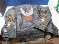 Wilsons szLG Leather HARLEY Patch Coat Jacket