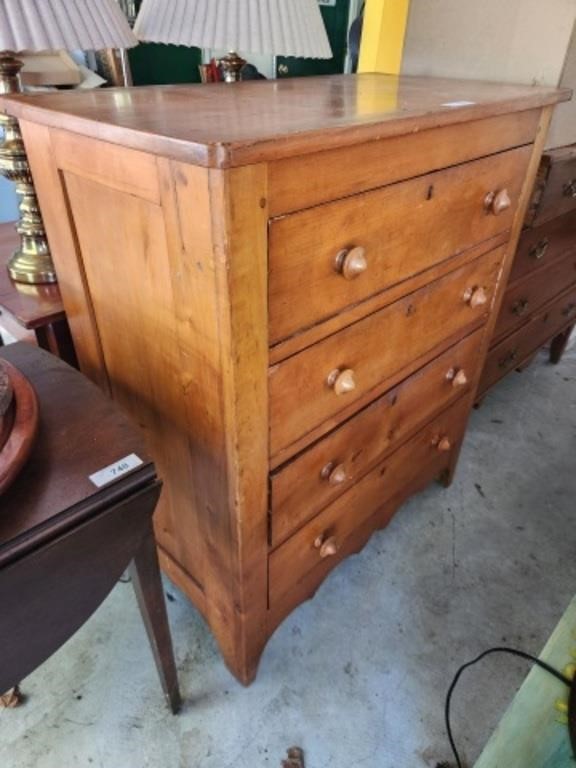 MAPLE 4 DRAWER CHEST OF DRAWERS