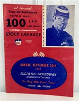 1962 Illiana Speedway Racing Program
