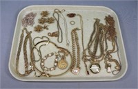 Assorted Gold Tone Costume Jewelry