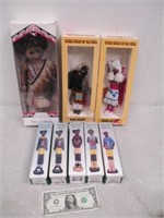 Lot of Boxed Figurines & Native American Dolls