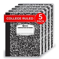 College Ruled Composition Notebooks 5 Pack, 200 Pa