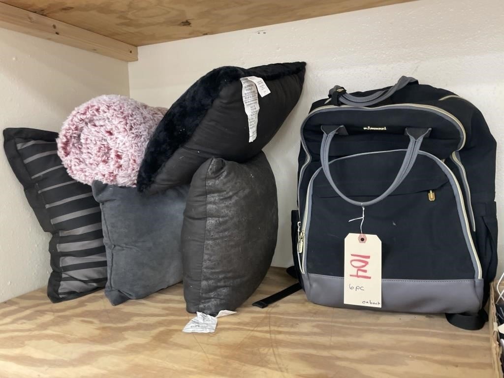 5 Pillows & Backpack