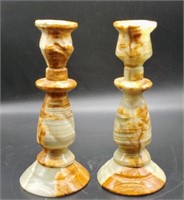 6IN MARBLE CANDLE HOLDERS
