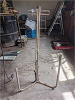Brass finish tiered plant stand
