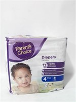 Parents Choice Size 4 Diapers. Opened package