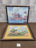 Ship port wall art, vintage wall art