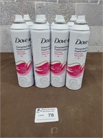 8 Dove unscented hairspray extra hold