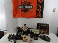 Harley Davidson Lot-Magazines, Koozies, & More