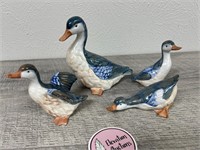 Japanese porcelain (?) duck or goose figures.