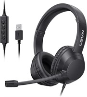 LEVN Headset With Microphone USB Headset With