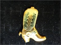 Vintage Western Boot Pin, Brooch, Tie Tack