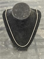 Sterling Silver Necklace .925 Marked 30 inches