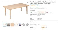 E8157 24" x 48" Plastic Adjustable Table