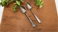 Two Child Sized .925 Sterling Silver Spoons