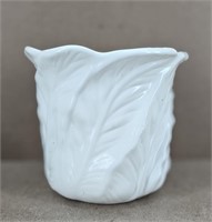 White Leaf Ceramic Planter