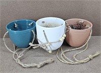 3pc Small Hanging Planters