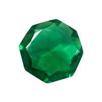 Genuine 23.07ct Octagon Cut Green Emerald Gemstone