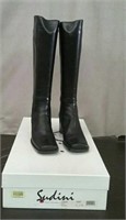 Sudini Women's Jade Calf Boots, Size 7 1/2, Black