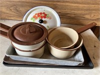 Cooking sheets and enamel pots