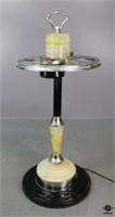 Vintage Lighted Onyx Smoking Stand