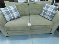 Tan 2 Cushion Love Seat