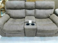 Dark Brown 3 Piece Power Reclining Love Seat w/