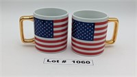 2 LARGE PATRIOTIC MUGS