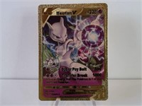 Pokemon Card Rare Gold Mewtwo V