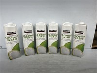 6 packs Kirkland organic coconut water best by