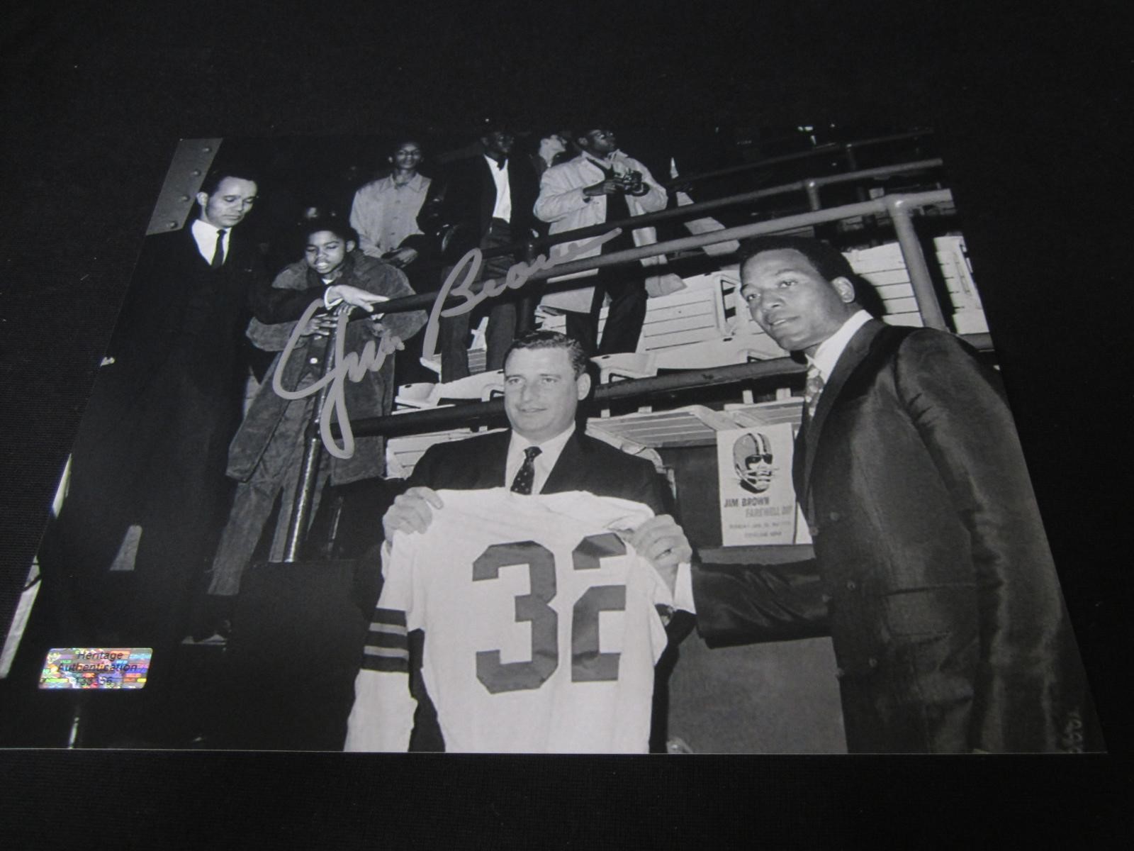 Jim Brown Signed 8x10 Photo Heritage COA