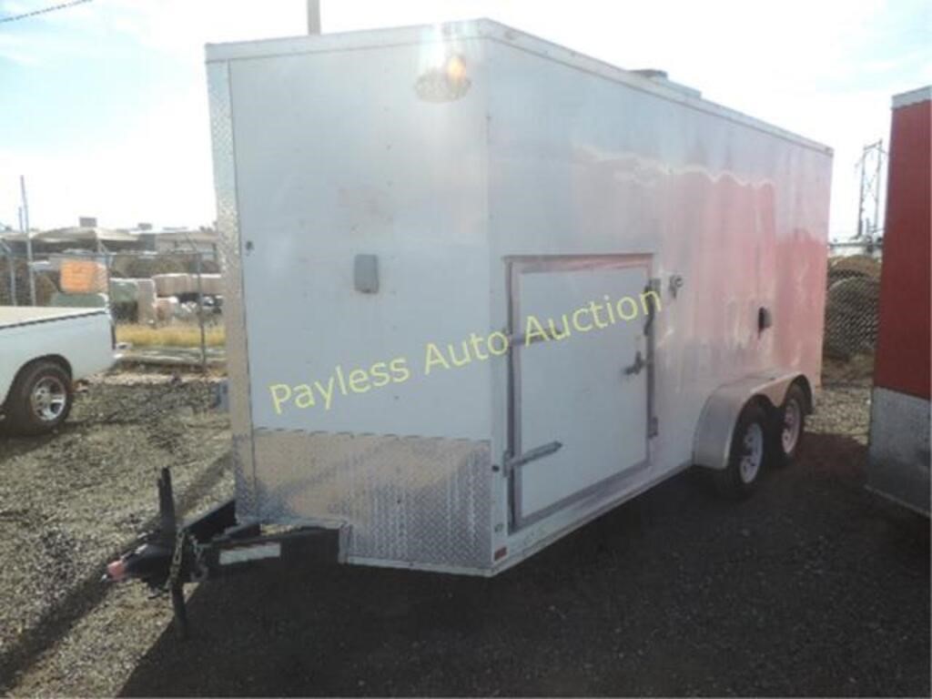 2017 Covered Wagon Trailer 53FBE1623HF026741 White