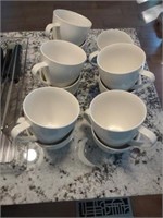 Set of 11 Crate & Barrel coffee mugs