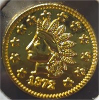 1872 one California gold token