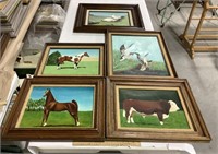 5 framed paintings-Local Artist Dean Haddock