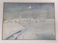 Normand Hudon , Winter Landscape, Art Print