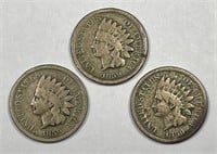 1859 Indian Head Cent Trio