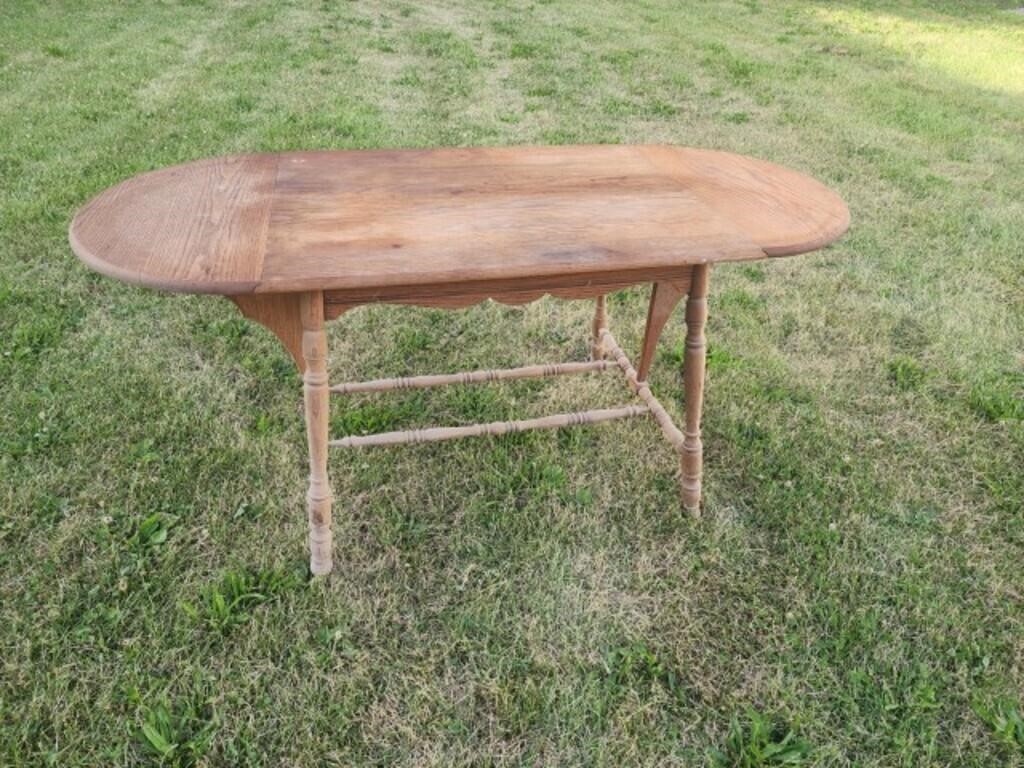 Oak 66" drop leaf table