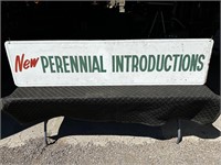 6FT x 17” Wooden Perennials Double Sided Sign