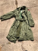 Vintage Army wool lined trench coat- possibly Korr